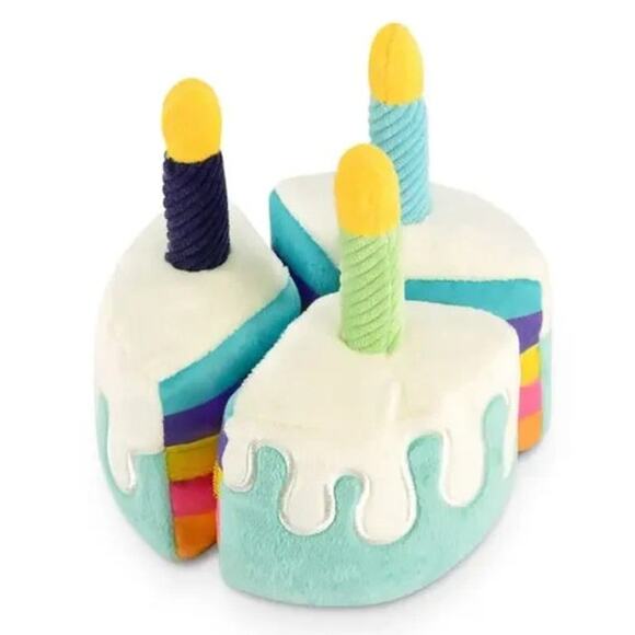 P.L.A.Y. Plush Dog Toy 3 PC Bundle. Party Themed, Cake, Balloon, Present, NWT - Picture 2 of 4